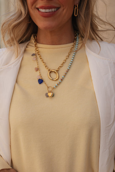Georgie In My Dreams Beaded Heart Necklace