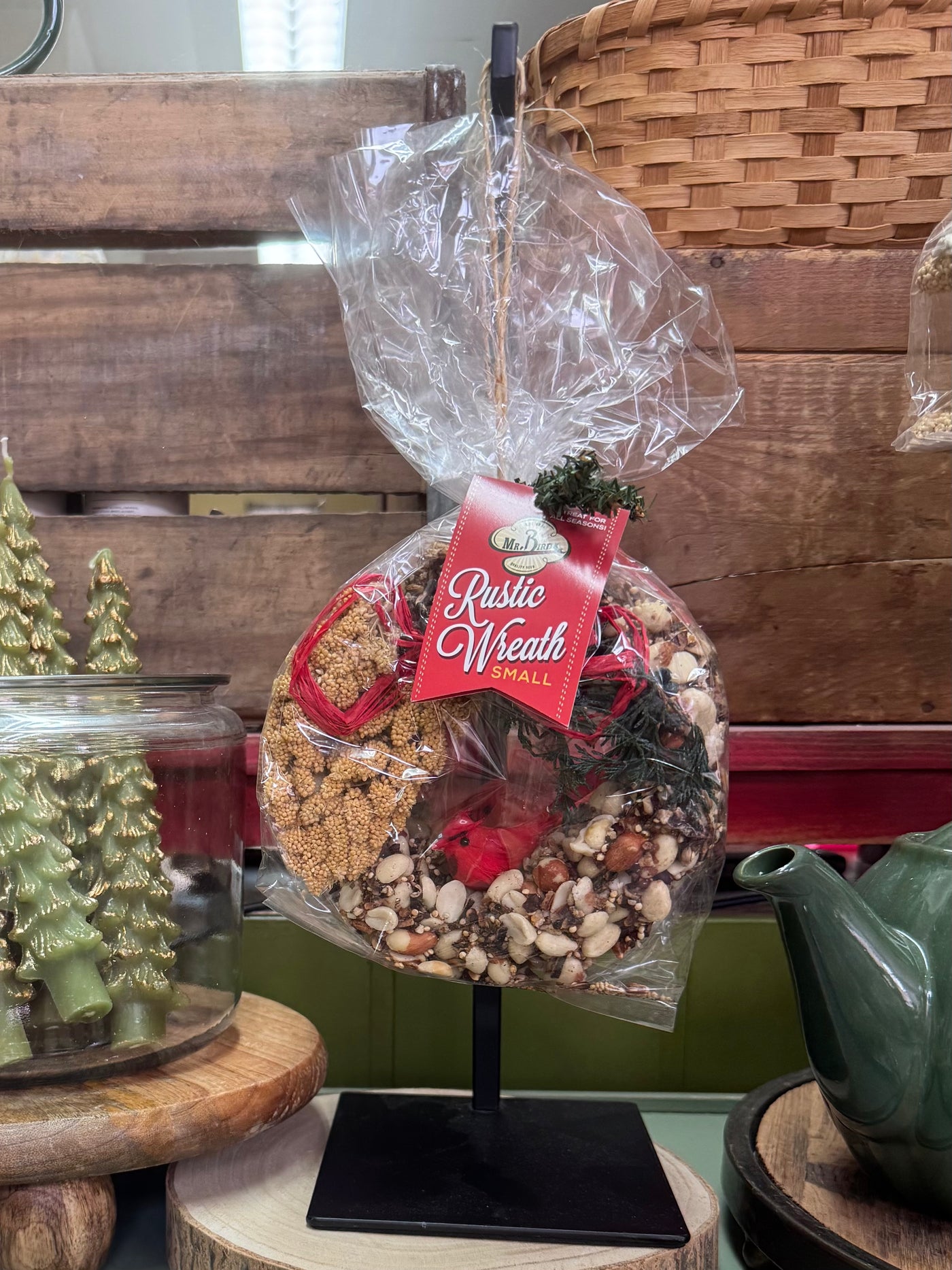 Rustic Cardinal Bird Seed Wreath