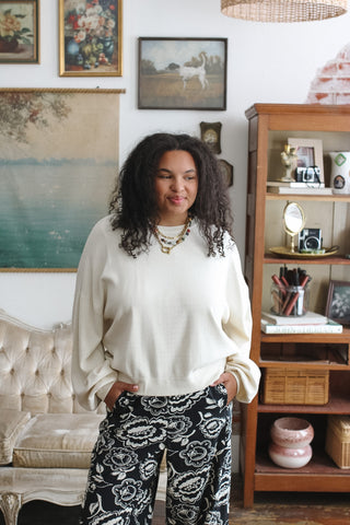 Quincy Pointelle Pullover Sweater