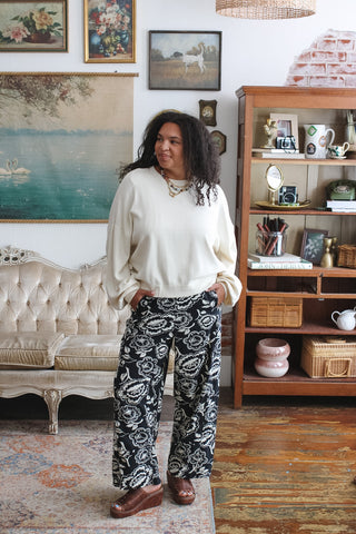 Teagan Floral Barrel Pant