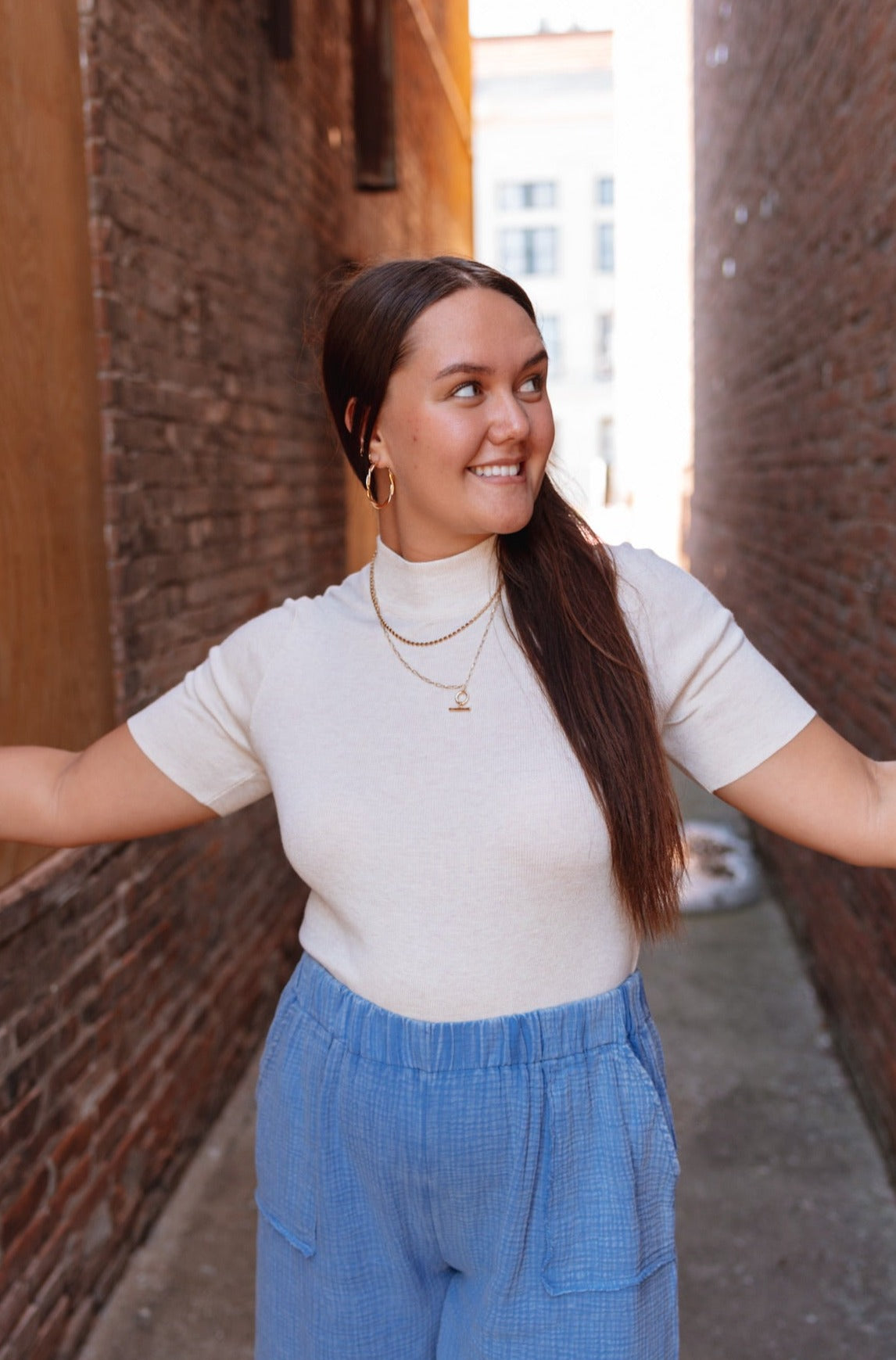 Plain As Day Mockneck Top