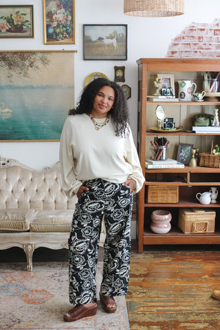Teagan Floral Barrel Pant
