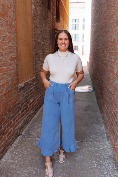 Plain As Day Mockneck Top
