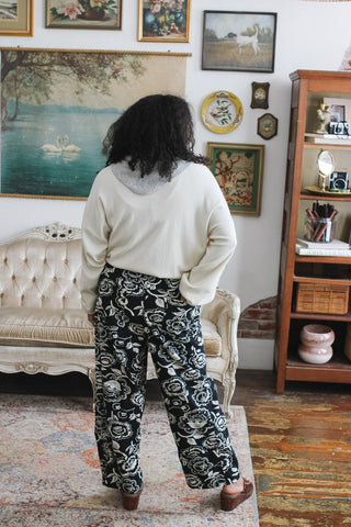 Teagan Floral Barrel Pant