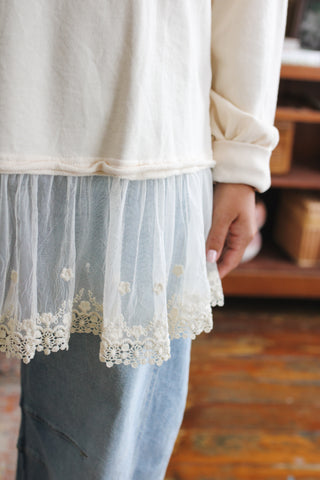 Rosie Layered Lace Crewneck