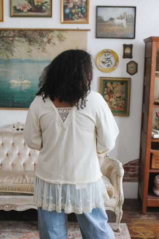 Rosie Layered Lace Crewneck