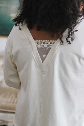 Rosie Layered Lace Crewneck