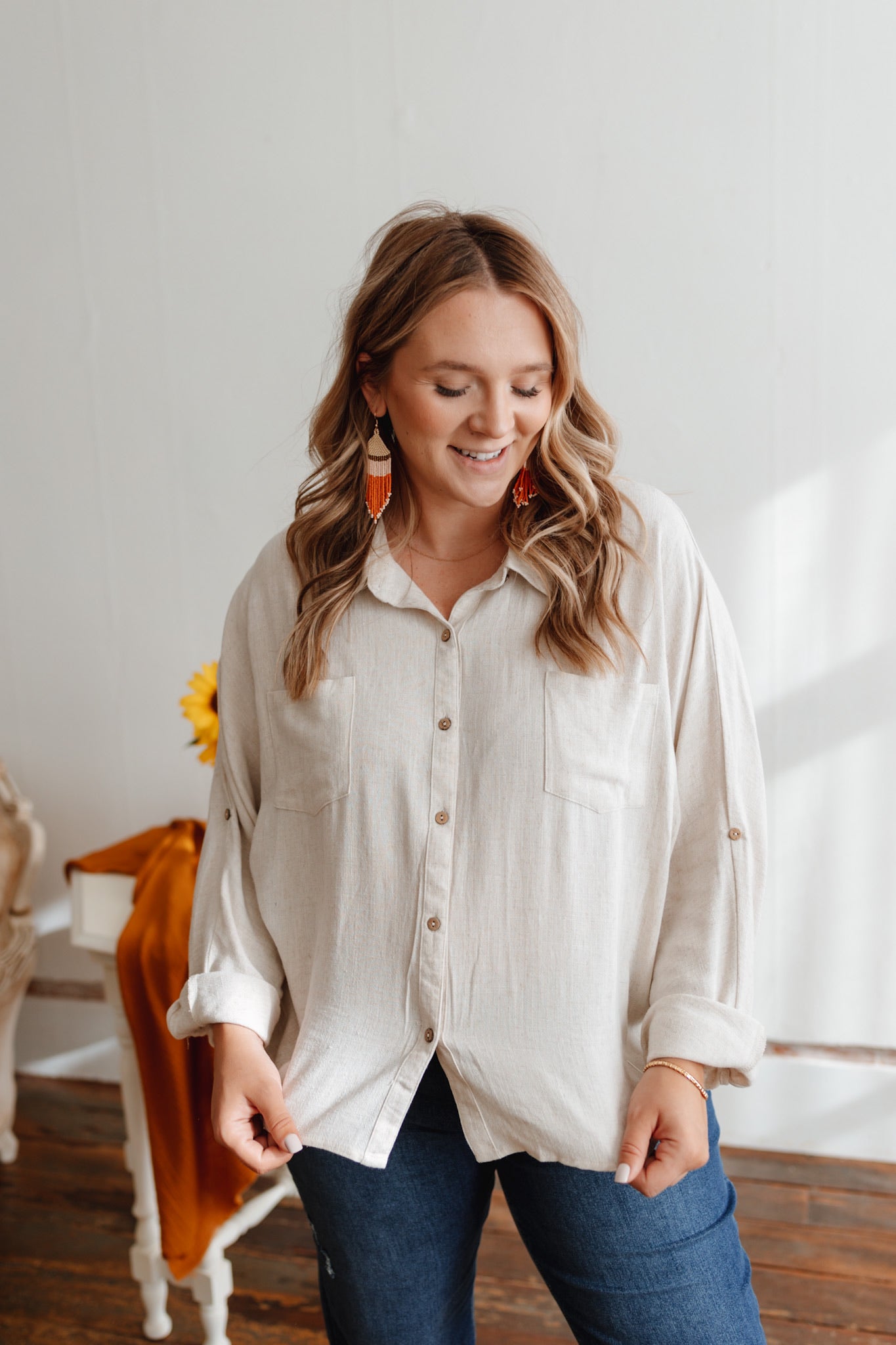 Show Me The Way Linen Top