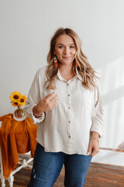 Show Me The Way Linen Top