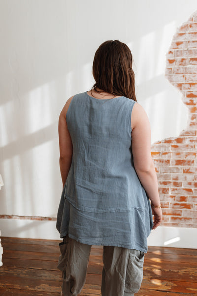 Call It Quits Linen Tank