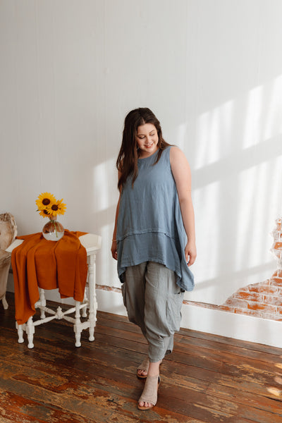 Call It Quits Linen Tank