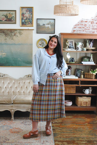 Tilly Plaid Midi Skirt