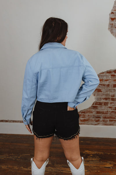 Skies of Blue Crop Jacket