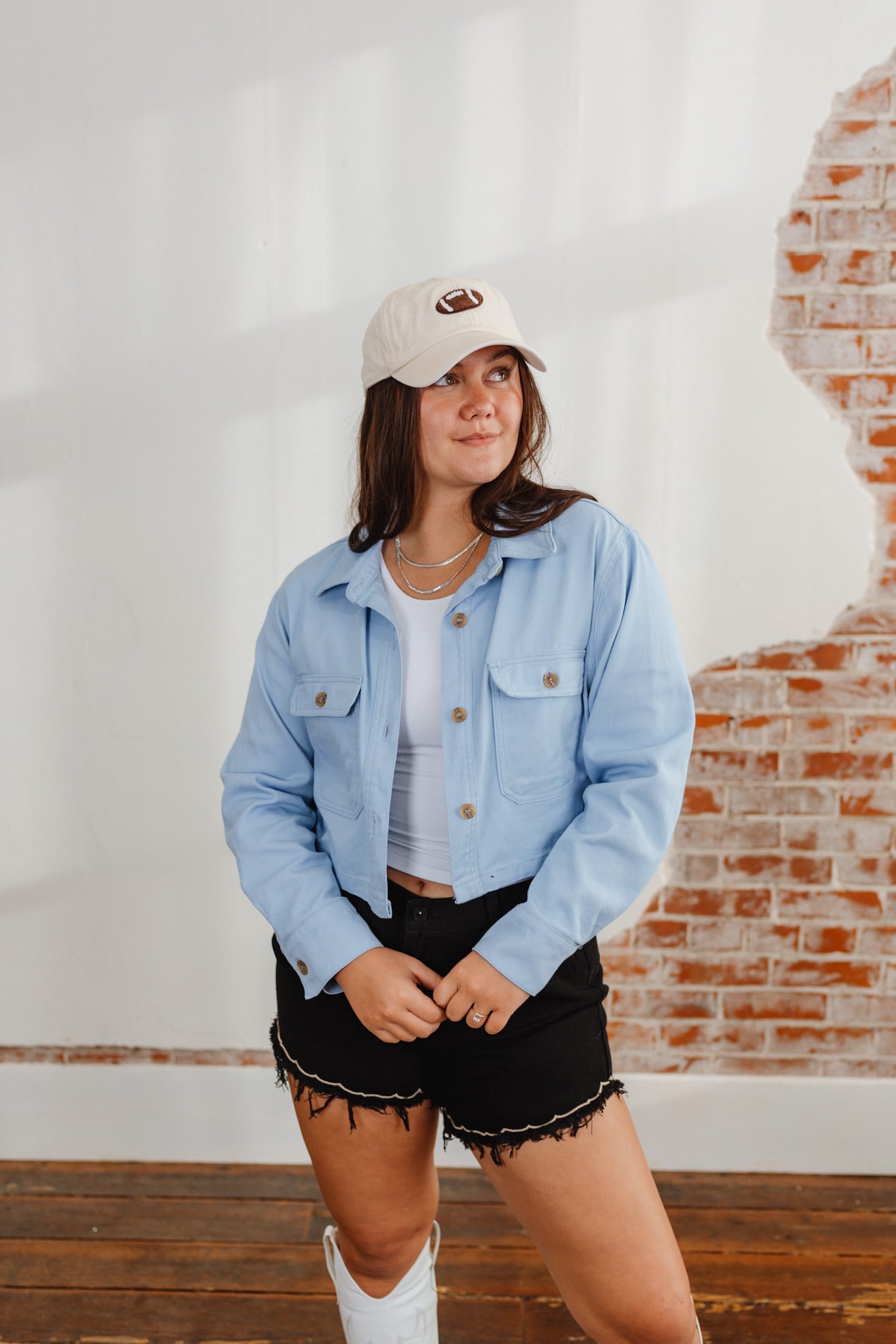 Skies of Blue Crop Jacket