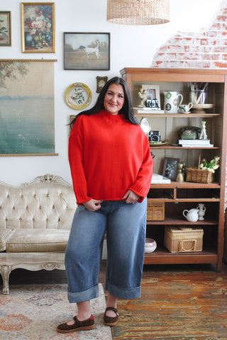 Logan Mock Neck Knit Sweater