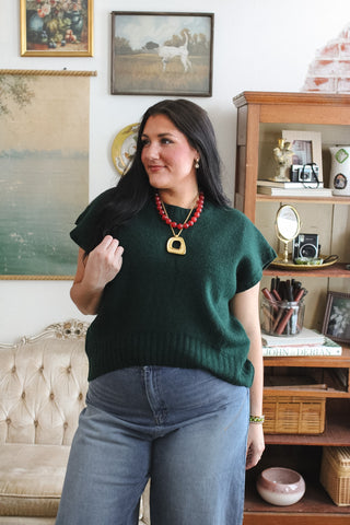 Sloan Cap Sleeve Pull Over Sweater