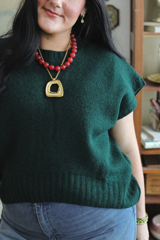 Sloan Cap Sleeve Pull Over Sweater