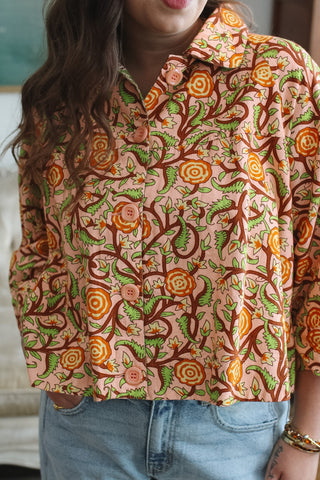 Merritt Peach Rose Swing Jacket