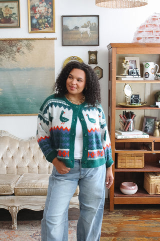 Harvie Patterned Duck Cardigan
