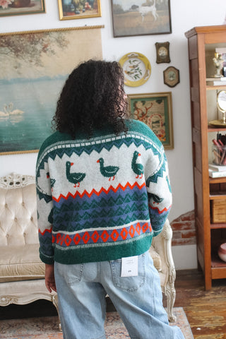 Harvie Patterned Duck Cardigan