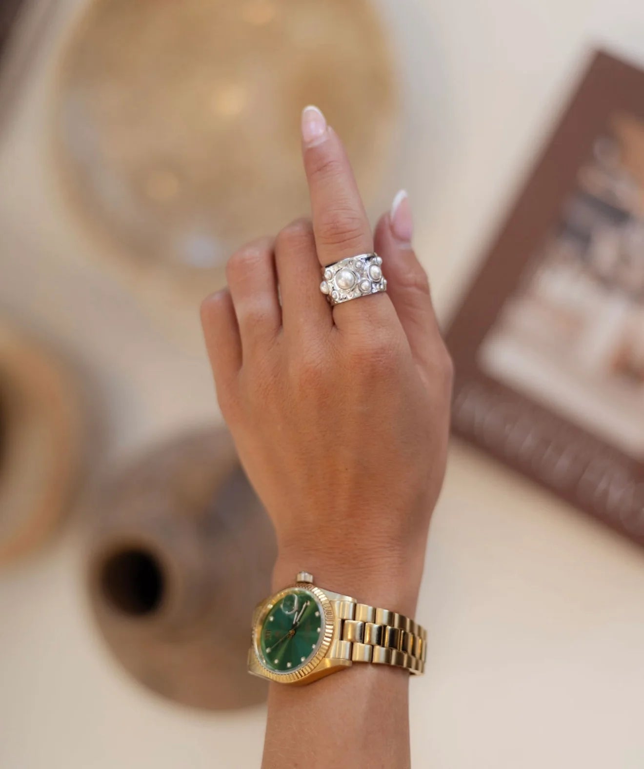 Bella Chunky Pearl Ring