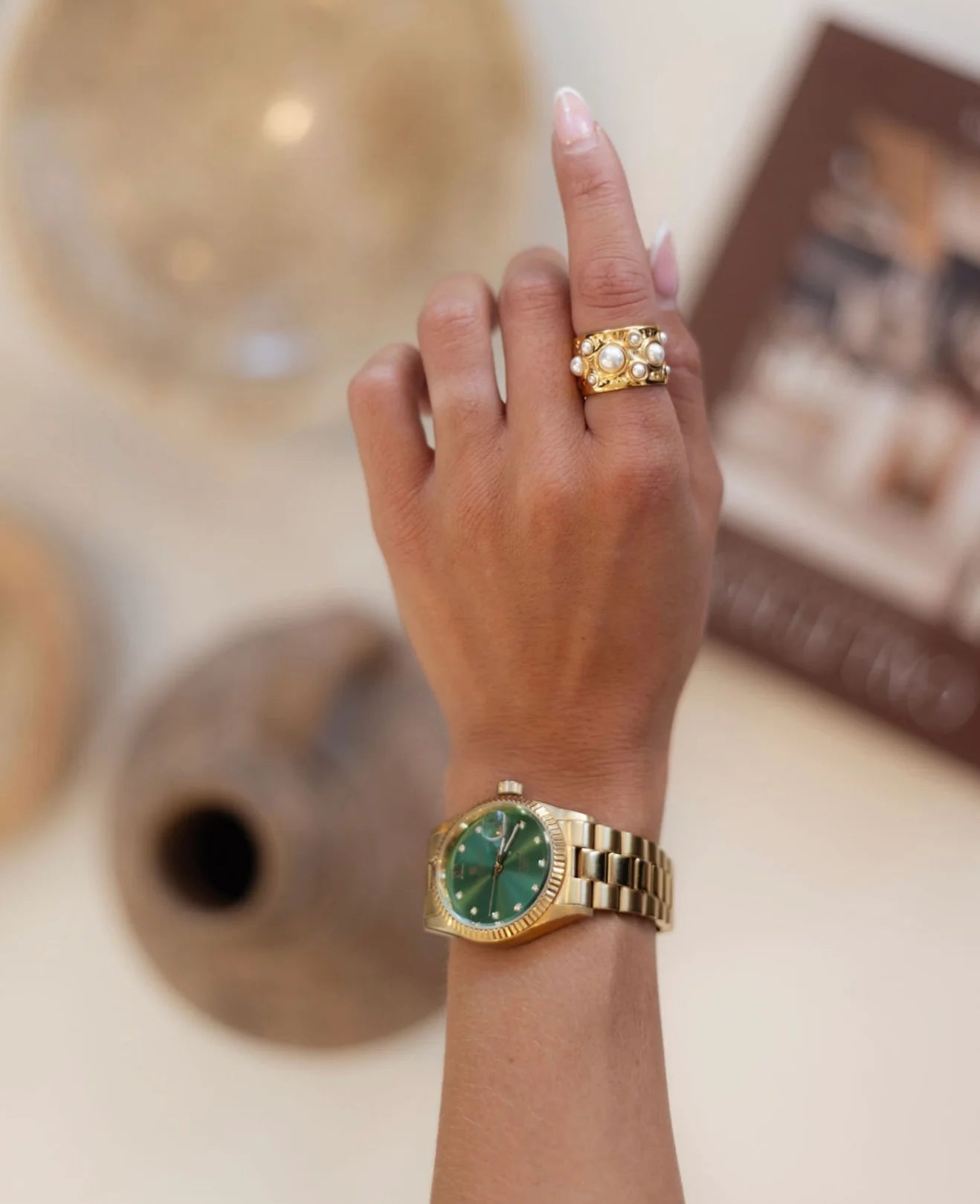 Bella Chunky Pearl Ring