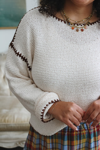 Harper Contrast Stitch Sweater