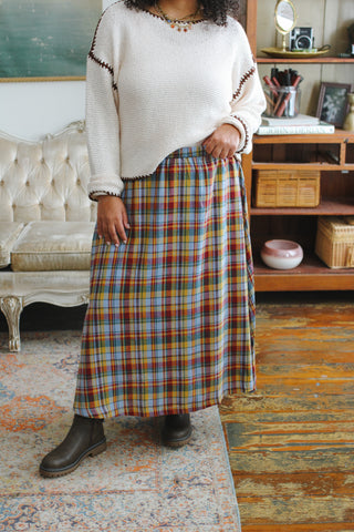 Tilly Plaid Midi Skirt
