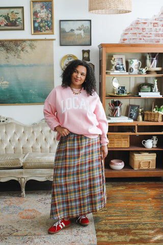 Tilly Plaid Midi Skirt