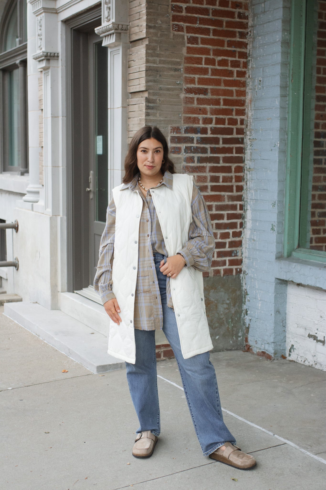 Hallie Light Quilted Long Vest