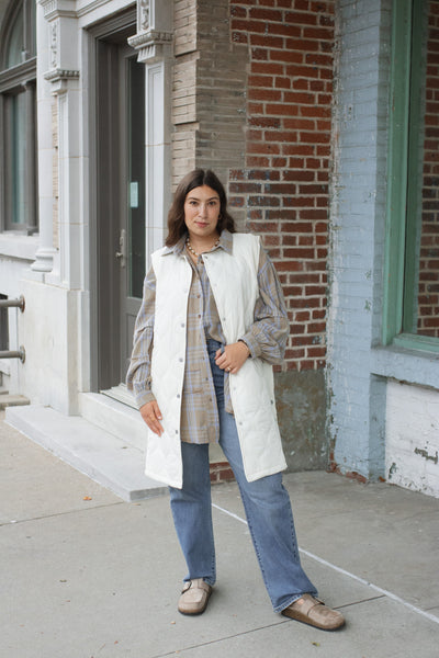 Hallie Light Quilted Long Vest