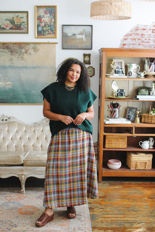 Tilly Plaid Midi Skirt