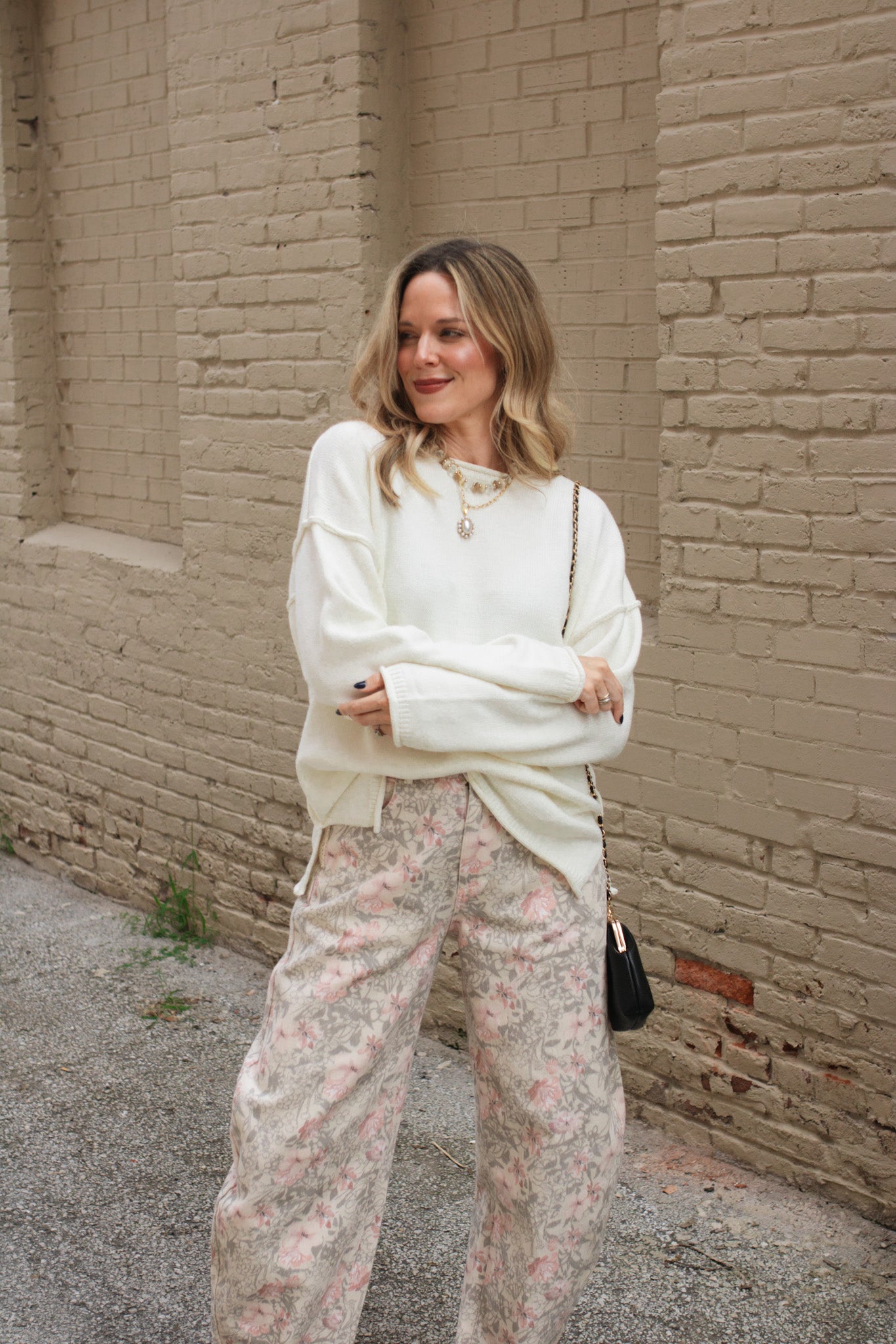 Sylvie Rolled Edge Pullover Sweater
