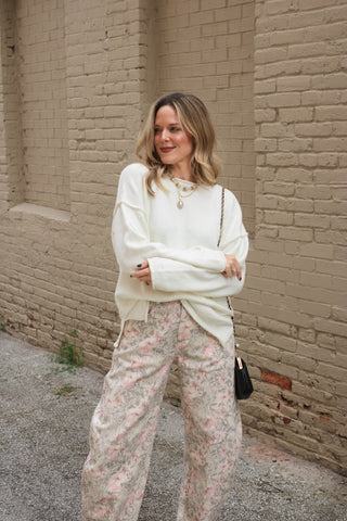 Sylvie Rolled Edge Pullover Sweater