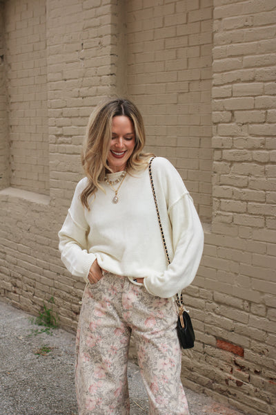 Sylvie Rolled Edge Pullover Sweater