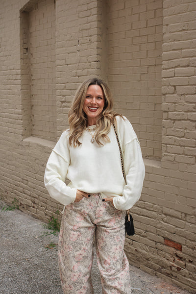 Sylvie Rolled Edge Pullover Sweater