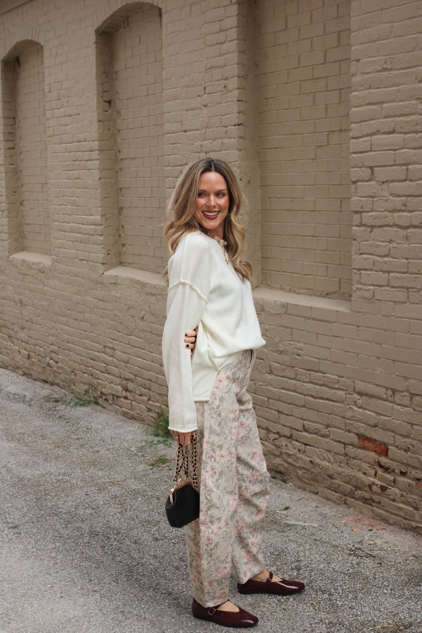 Sylvie Rolled Edge Pullover Sweater