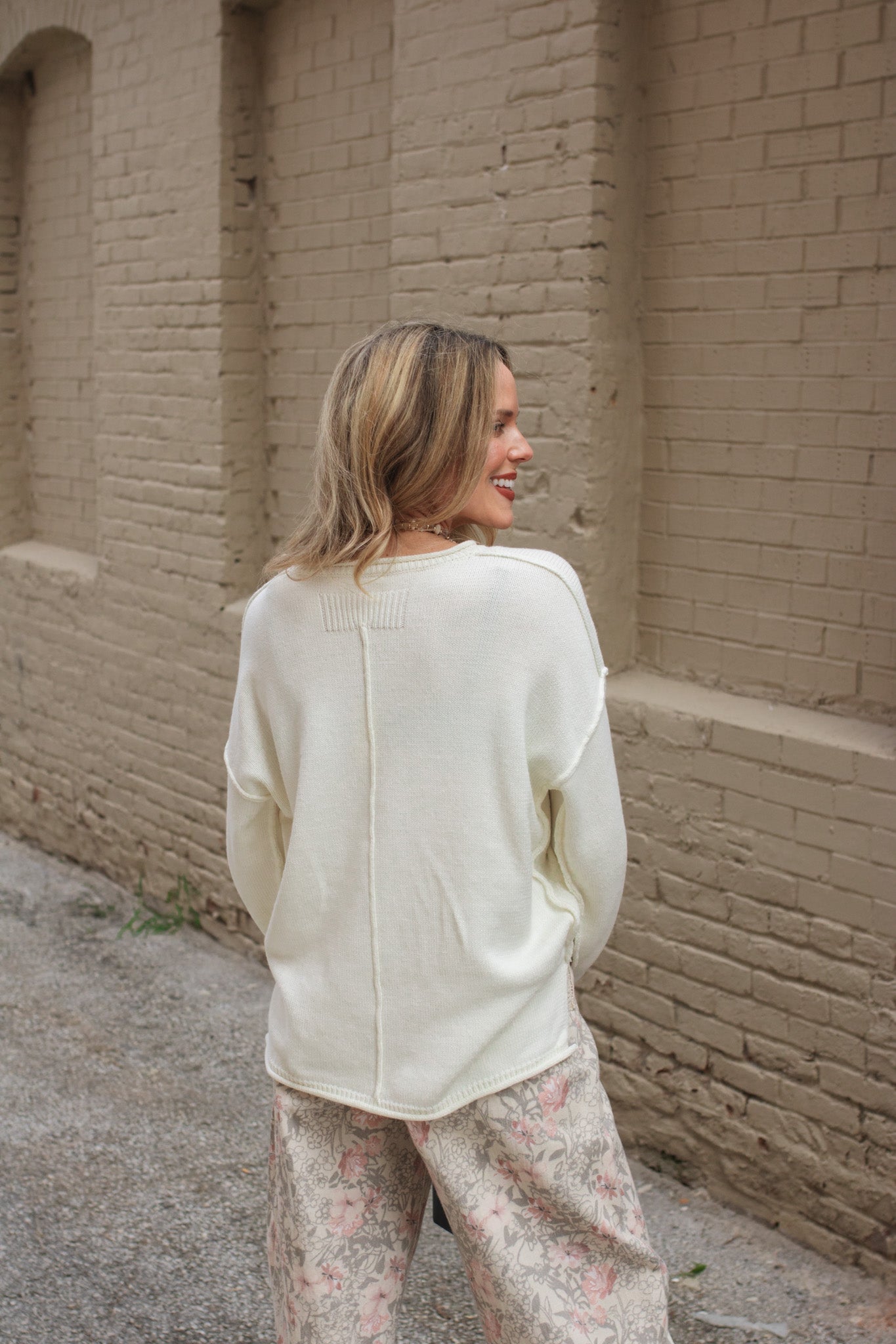 Sylvie Rolled Edge Pullover Sweater