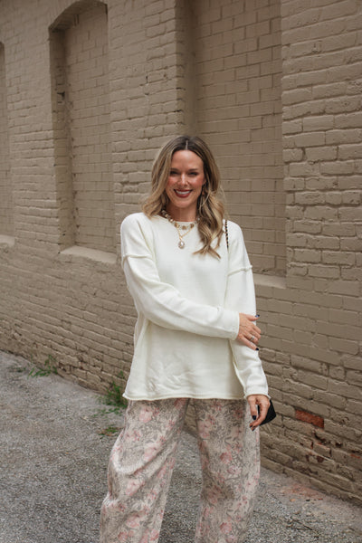 Sylvie Rolled Edge Pullover Sweater