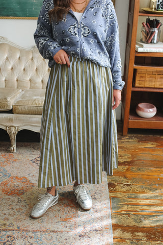 Carly Striped Midi Skirt