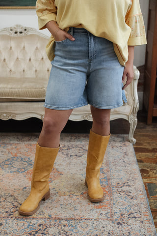 Mica | Super High Rise Relaxed Denim Shorts