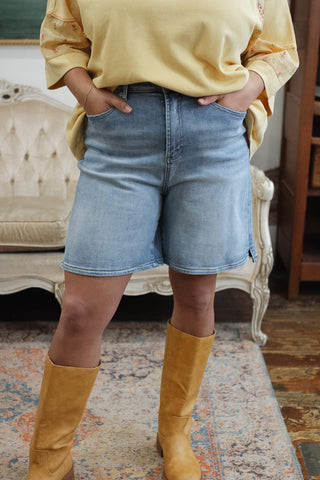 Mica | Super High Rise Relaxed Denim Shorts