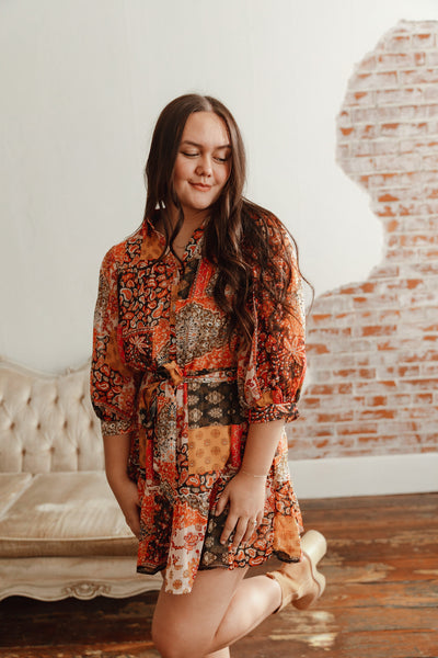 Calm Chaos Patch Dress