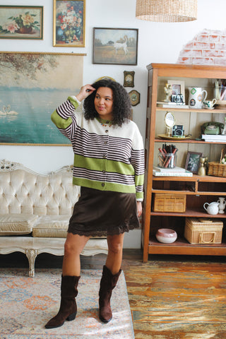 Lindsey Striped Knit Cardigan