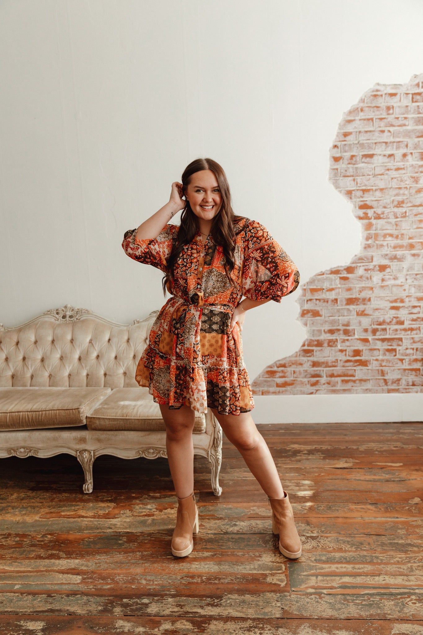 Calm Chaos Patch Dress