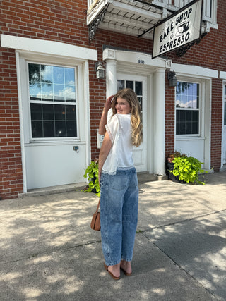 Briar Patchwork Barrel Jeans