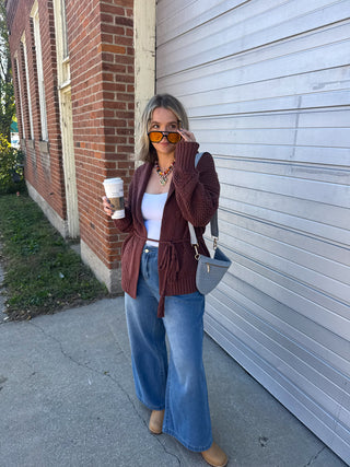 Bennett Drawstring Wide Leg Jeans