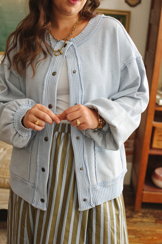 Jordyn Textured Knit Snap Front Cardigan