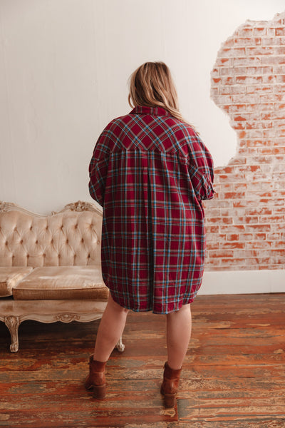 Fall Fields Plaid Tunic Dress