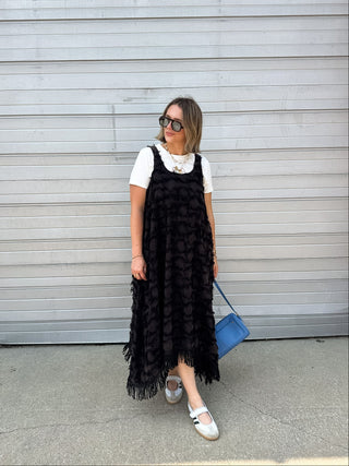 Hattie Fringe Midi Dress